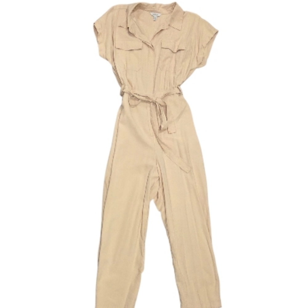 Nine West Beige Jumpsuit with Belt - Picture 1 of 4